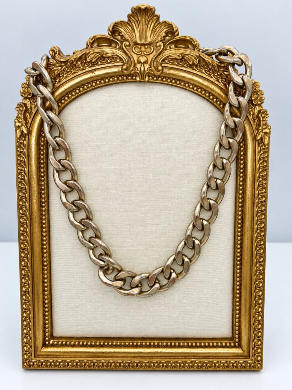 Banana Republic Chunky Gold Tone Curb Chain Statement Necklace